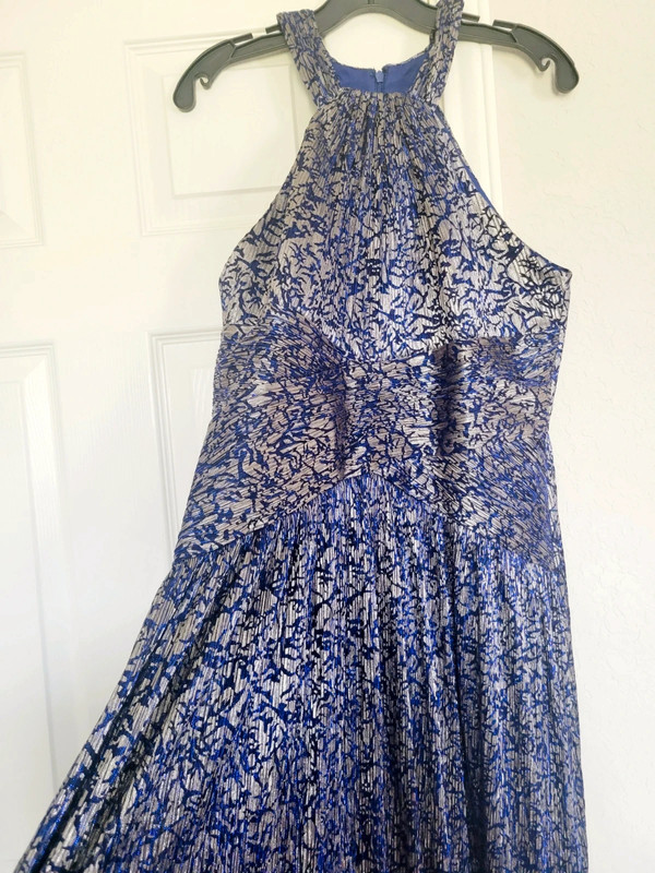 Elegant Evening Dress with Floral Accents